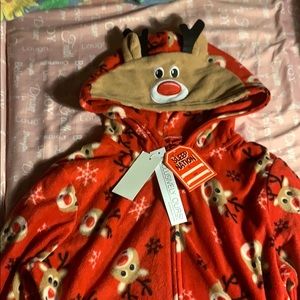 Sleep nation reindeer onsie pjs new